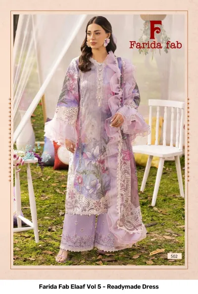 Farida Fab Elaaf Vol 5 - Readymade Dress — Pure Cotton Printed, Pakistani Readymade Suits, Farida wholesale from Surat — view 3