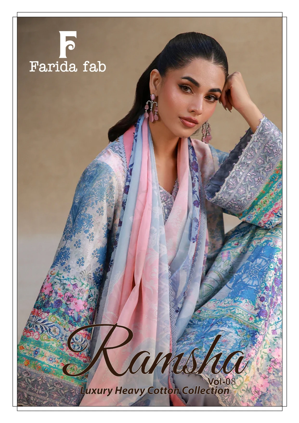Farida Ramsha Vol 8 - Readymade Dress — Pure Cotton Printed, Pakistani Readymade Suits, Farida wholesale from Surat — view 1