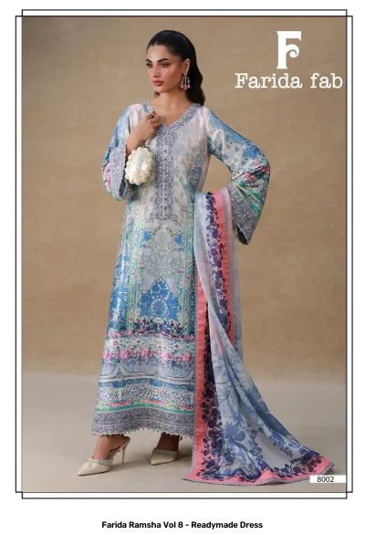 Farida Ramsha Vol 8 - Readymade Dress — Pure Cotton Printed, Pakistani Readymade Suits, Farida wholesale from Surat — view 3
