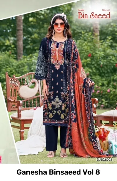 Ganesha Binsaeed Vol 8 — Karachi Cotton Dress Material, Shree Ganesh Print wholesale from Surat — view 3