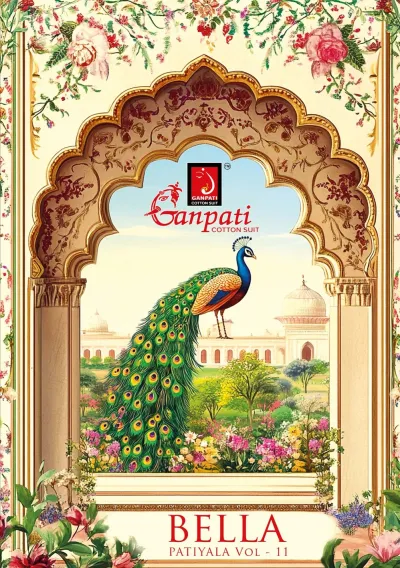 Ganpati Bella Patiyala Vol 11 — Pure Cotton Readymade Suits with print by Ganpati Cotton Suit, wholesale Surat