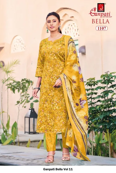 Ganpati Bella Vol 11 — Pure Cotton Printed, Readymade Suits, Ganpati Cotton Suit wholesale from Surat — view 8