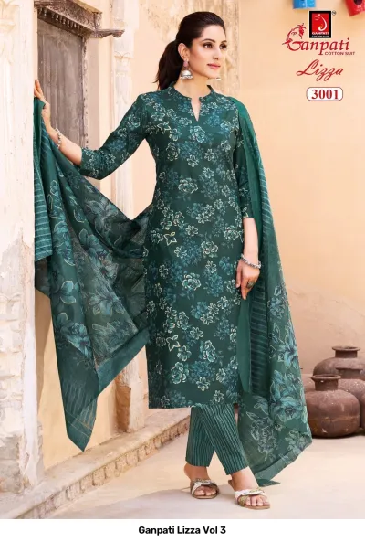 Ganpati Lizza Vol 3 — Pure Cotton Printed, Readymade Suits, Ganpati Cotton Suit wholesale from Surat — view 2