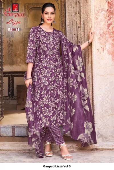 Ganpati Lizza Vol 3 — Pure Cotton Printed, Readymade Suits, Ganpati Cotton Suit wholesale from Surat — view 3
