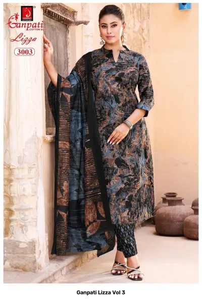 Ganpati Lizza Vol 3 — Pure Cotton Printed, Readymade Suits, Ganpati Cotton Suit wholesale from Surat — view 4