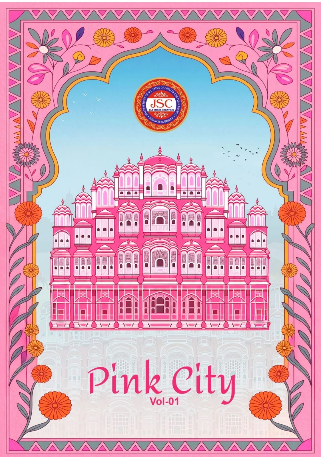 Jsc Pink City Vol 1 — Unstitched Dress Materials, Jsc wholesale from Surat — view 1