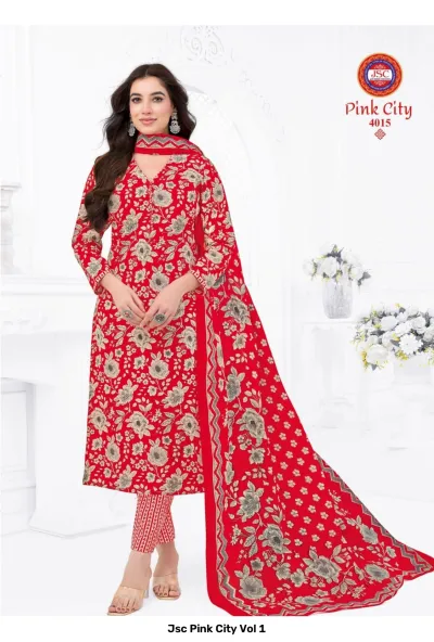 Jsc Pink City Vol 1 — Unstitched Dress Materials, Jsc wholesale from Surat — view 16