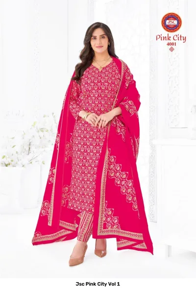 Jsc Pink City Vol 1 — Unstitched Dress Materials, Jsc wholesale from Surat — view 2
