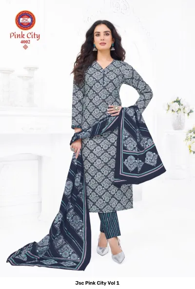 Jsc Pink City Vol 1 — Unstitched Dress Materials, Jsc wholesale from Surat — view 3