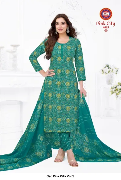 Jsc Pink City Vol 1 — Unstitched Dress Materials, Jsc wholesale from Surat — view 4