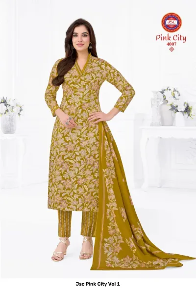 Jsc Pink City Vol 1 — Unstitched Dress Materials, Jsc wholesale from Surat — view 8