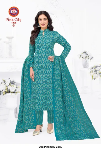 Jsc Pink City Vol 1 — Unstitched Dress Materials, Jsc wholesale from Surat — view 9