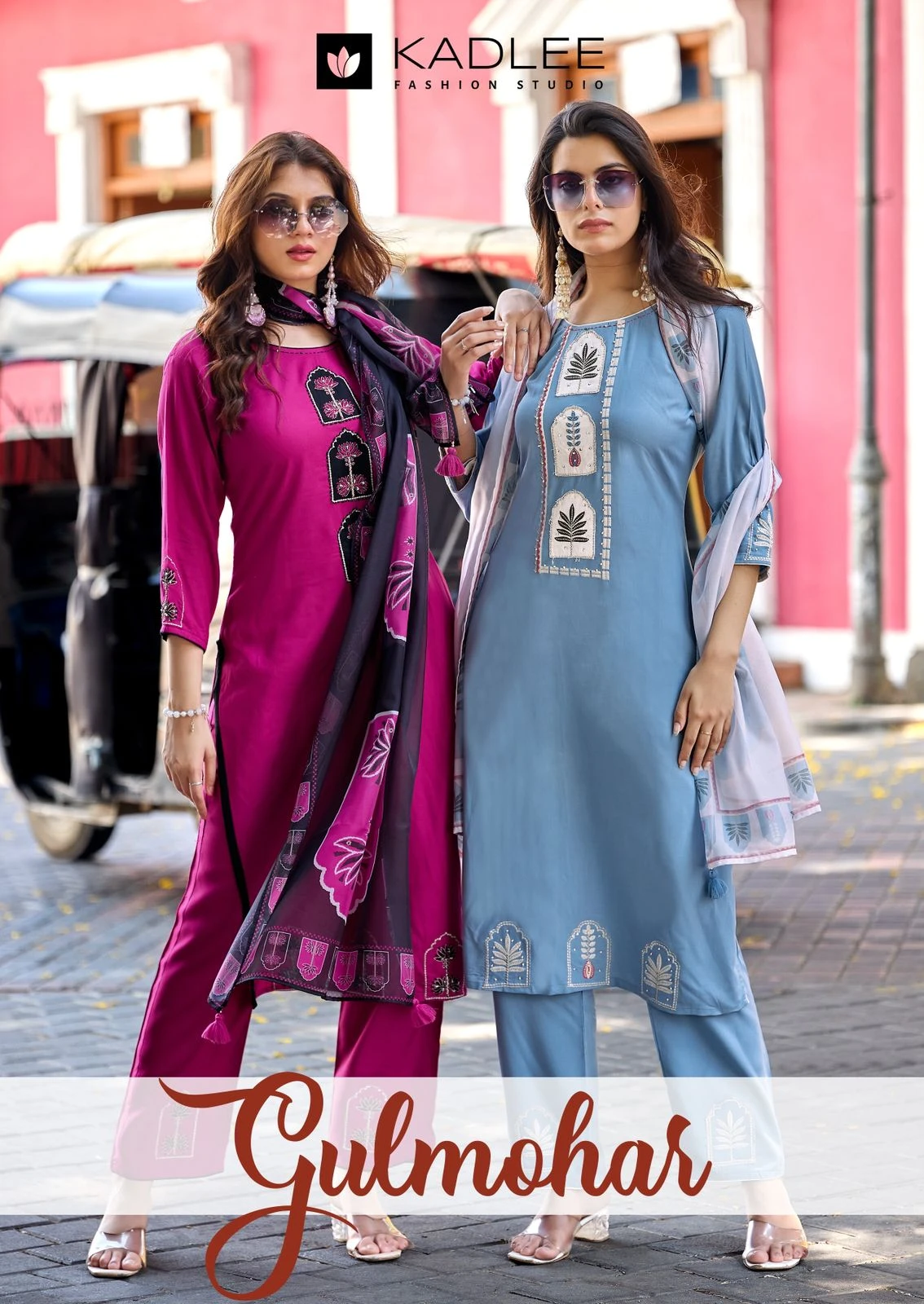 Kadlee Gulmohar — Pakistani Readymade Suits, Kadlee wholesale from Surat — view 1