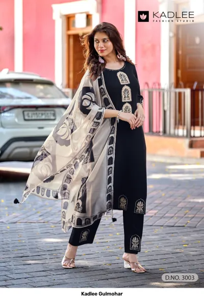 Kadlee Gulmohar — Pakistani Readymade Suits, Kadlee wholesale from Surat — view 2