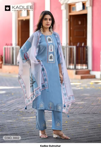 Kadlee Gulmohar — Pakistani Readymade Suits, Kadlee wholesale from Surat — view 4