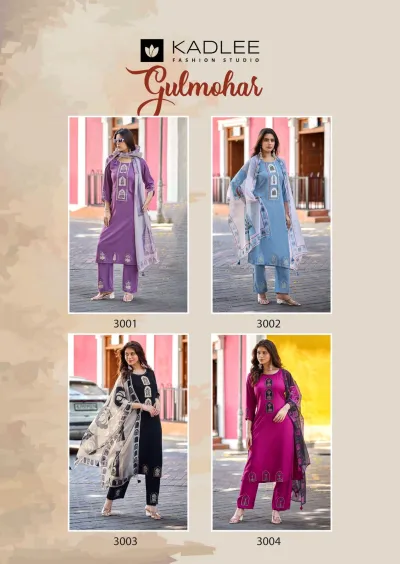 Kadlee Gulmohar — Pakistani Readymade Suits, Kadlee wholesale from Surat — view 6