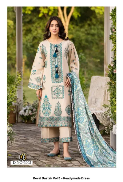 Keval Dastak Vol 3 - Readymade Dress — Pure Cotton Printed, Pakistani Readymade Suits, Keval Fab wholesale from Surat — view 4