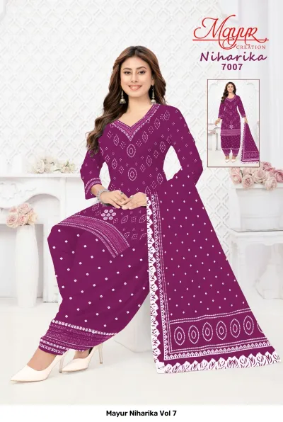 Mayur Niharika Vol 7 — Unstitched Dress Materials, Mayur Creation wholesale from Surat — view 3