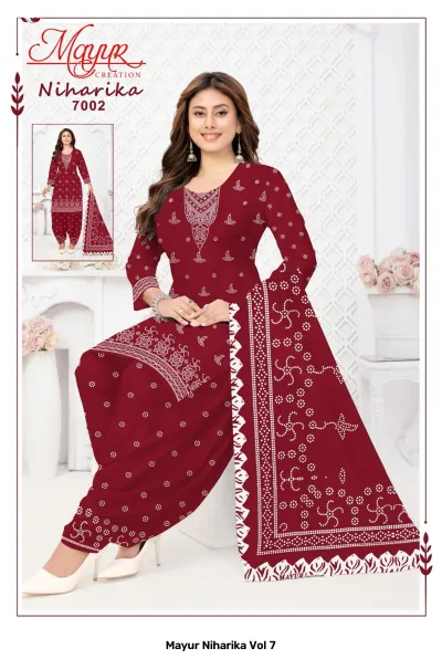 Mayur Niharika Vol 7 — Unstitched Dress Materials, Mayur Creation wholesale from Surat — view 4