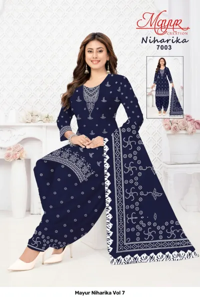 Mayur Niharika Vol 7 — Unstitched Dress Materials, Mayur Creation wholesale from Surat — view 5