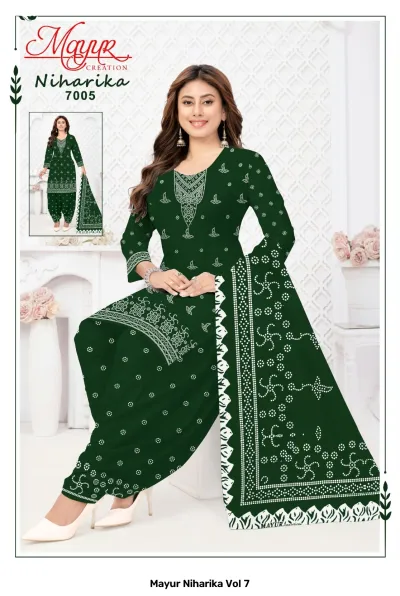 Mayur Niharika Vol 7 — Unstitched Dress Materials, Mayur Creation wholesale from Surat — view 7