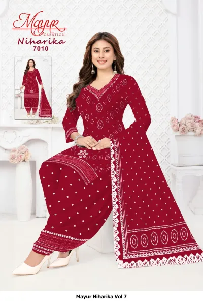 Mayur Niharika Vol 7 — Unstitched Dress Materials, Mayur Creation wholesale from Surat — view 8
