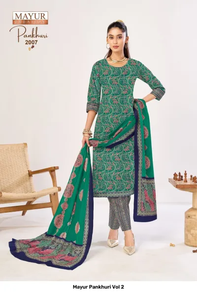 Mayur Pankhuri Vol 2 — Unstitched Dress Materials, Mayur Creation wholesale from Surat — view 10