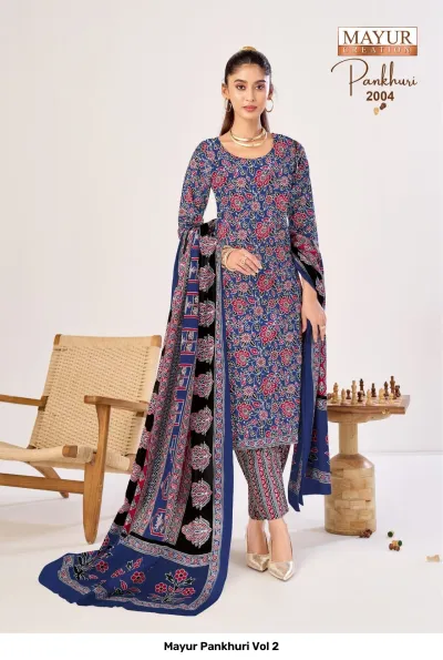 Mayur Pankhuri Vol 2 — Unstitched Dress Materials, Mayur Creation wholesale from Surat — view 2