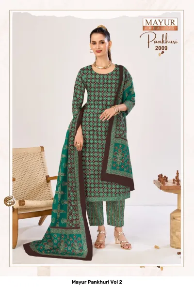 Mayur Pankhuri Vol 2 — Unstitched Dress Materials, Mayur Creation wholesale from Surat — view 3