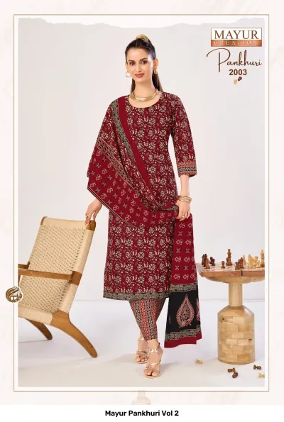 Mayur Pankhuri Vol 2 — Unstitched Dress Materials, Mayur Creation wholesale from Surat — view 5