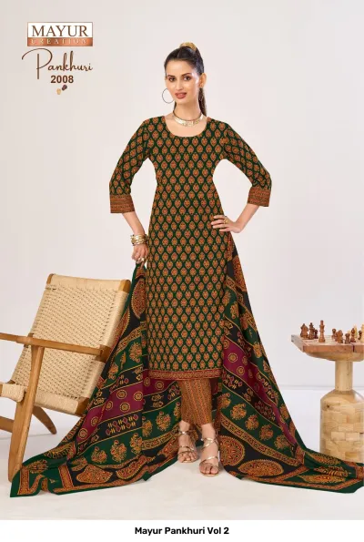 Mayur Pankhuri Vol 2 — Unstitched Dress Materials, Mayur Creation wholesale from Surat — view 8