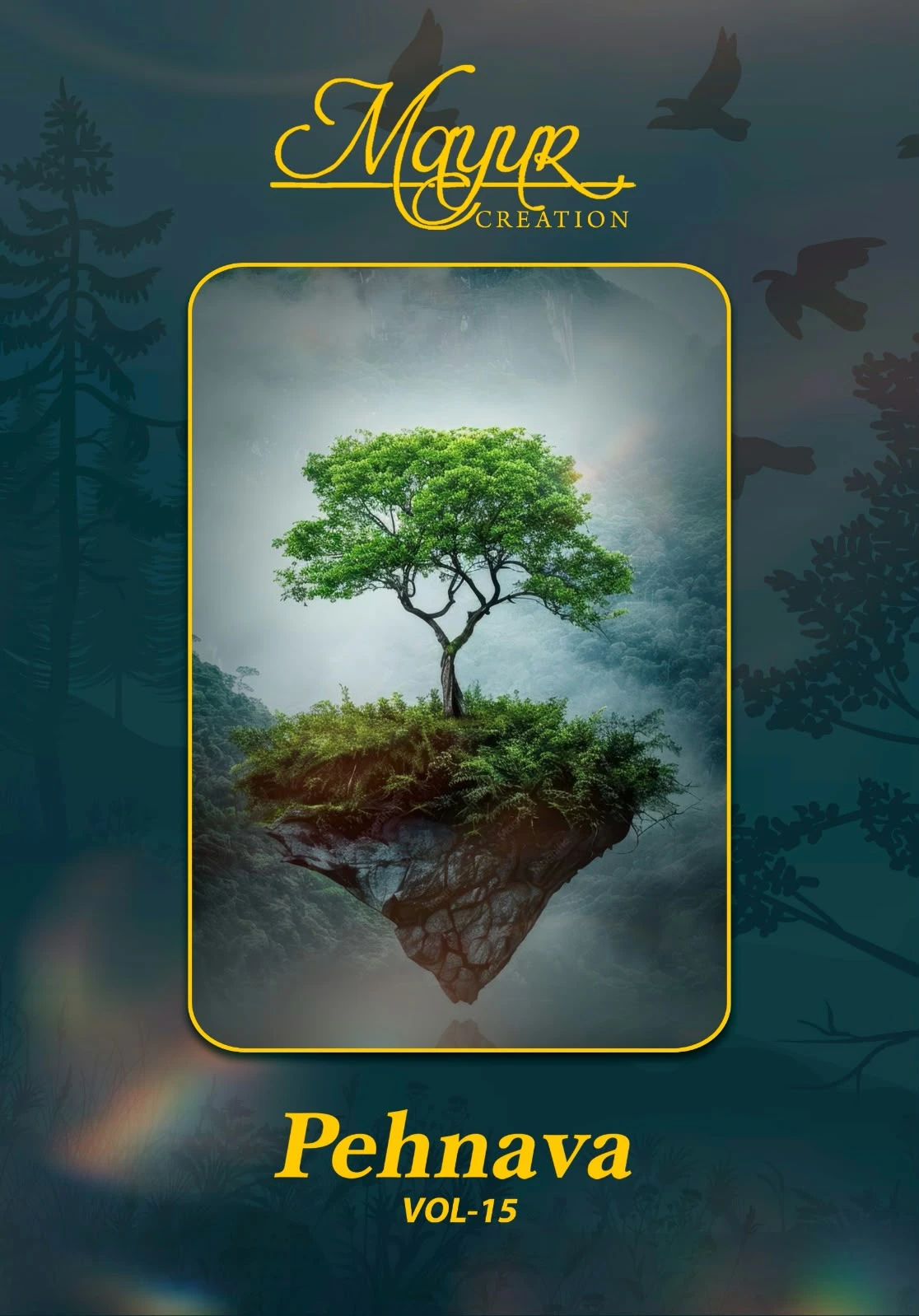 Mayur Pehnava Vol 15, catalog cover image featuring a tree illustration.