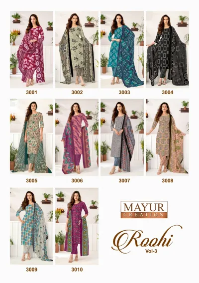 Mayur Roohi Vol 3 — Unstitched Dress Materials, Mayur Creation wholesale from Surat — view 12