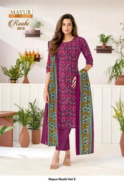 Mayur Roohi Vol 3 — Unstitched Dress Materials, Mayur Creation wholesale from Surat — view 3