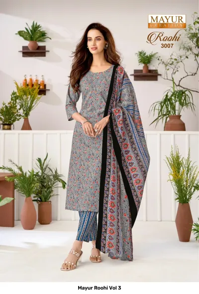 Mayur Roohi Vol 3 — Unstitched Dress Materials, Mayur Creation wholesale from Surat — view 4