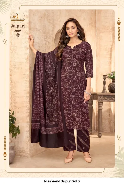 Miss World Jaipuri Vol 3 — Pure Cotton Printed, Readymade Suits, Miss World Choice wholesale from Surat — view 10