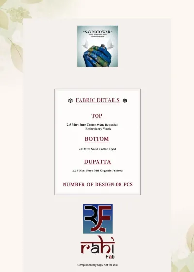 Rahi Fab Ruhani Vol 1 — Unstitched Dress Materials, Rahi Fab wholesale from Surat — view 12
