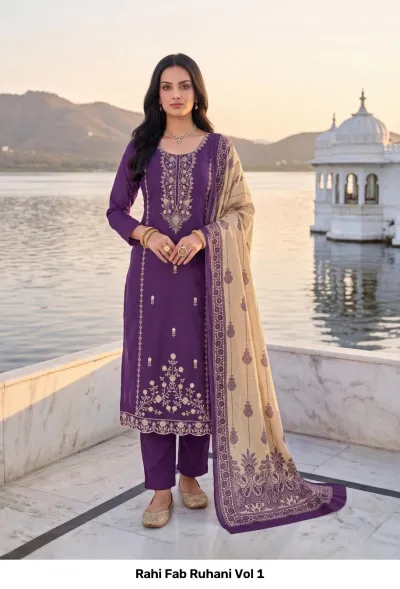 Rahi Fab Ruhani Vol 1 — Unstitched Dress Materials, Rahi Fab wholesale from Surat — view 3