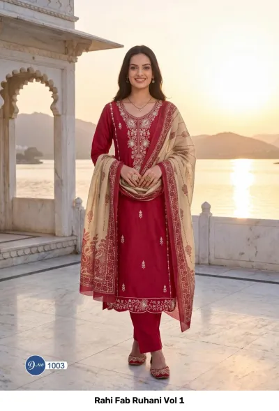 Rahi Fab Ruhani Vol 1 — Unstitched Dress Materials, Rahi Fab wholesale from Surat — view 4