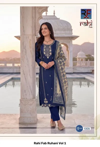 Rahi Fab Ruhani Vol 1 — Unstitched Dress Materials, Rahi Fab wholesale from Surat — view 6