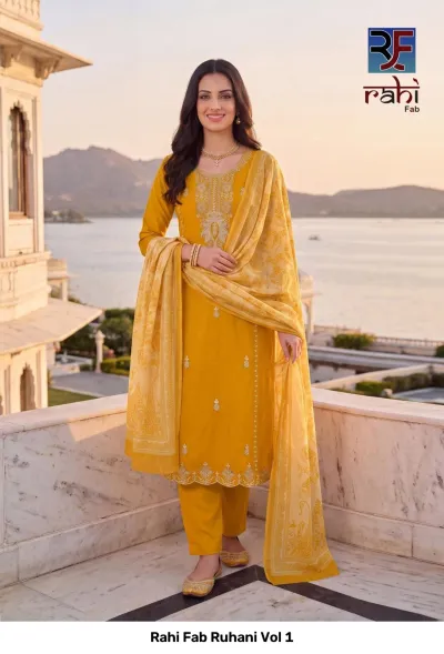 Rahi Fab Ruhani Vol 1 — Unstitched Dress Materials, Rahi Fab wholesale from Surat — view 9
