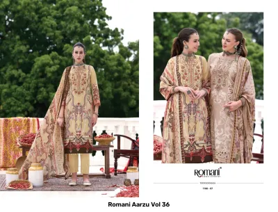 Romani Aarzu Vol 36 — Semi Stitched Suits, Romani wholesale from Surat — view 3