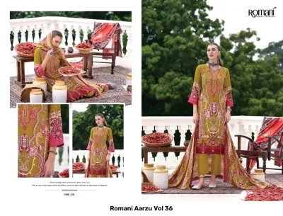 Romani Aarzu Vol 36 — Semi Stitched Suits, Romani wholesale from Surat — view 6