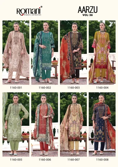 Romani Aarzu Vol 36 — Semi Stitched Suits, Romani wholesale from Surat — view 8