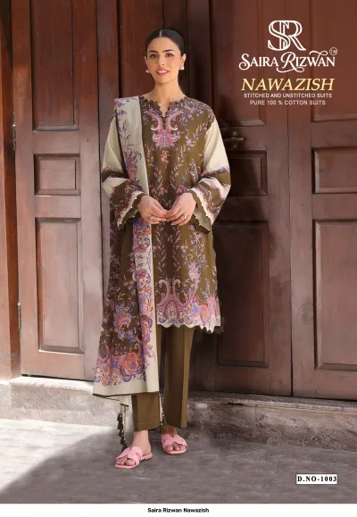 Saira Rizwan Nawazish — Unstitched Dress Materials, Saira wholesale from Surat — view 4