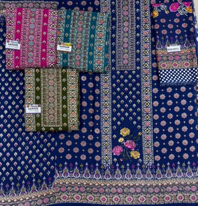 Sairaab Rayon Diamond Work — Rayon With Dimand, Unstitched Dress Materials, Sairaab wholesale from Surat — view 11