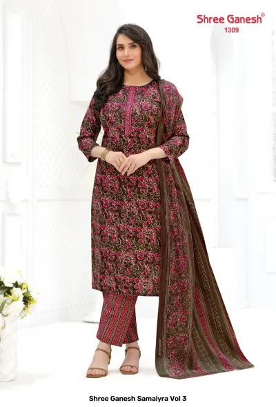 Shree Ganesh Samaiyra Vol 3 — Unstitched Dress Materials, Shree Ganesh Print wholesale from Surat — view 3