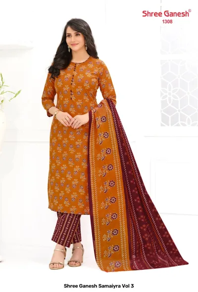 Shree Ganesh Samaiyra Vol 3 — Unstitched Dress Materials, Shree Ganesh Print wholesale from Surat — view 5