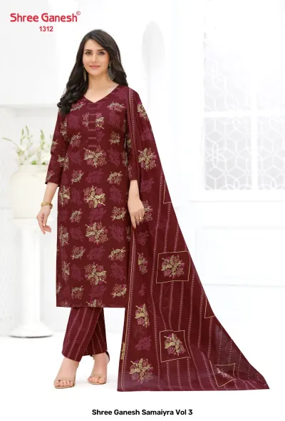 Shree Ganesh Samaiyra Vol 3 — Unstitched Dress Materials, Shree Ganesh Print wholesale from Surat — view 8