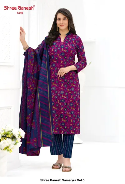 Shree Ganesh Samaiyra Vol 3 — Unstitched Dress Materials, Shree Ganesh Print wholesale from Surat — view 9
